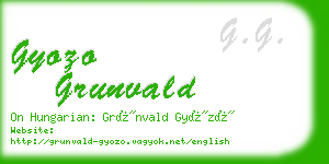 gyozo grunvald business card
